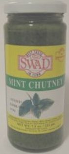 a jar of mint chutney