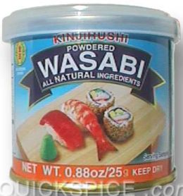 powdered wasabi comes in an air tight metal can